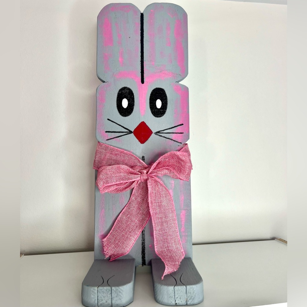 Wooden Bunny Decor – 19.5 Inches Tall